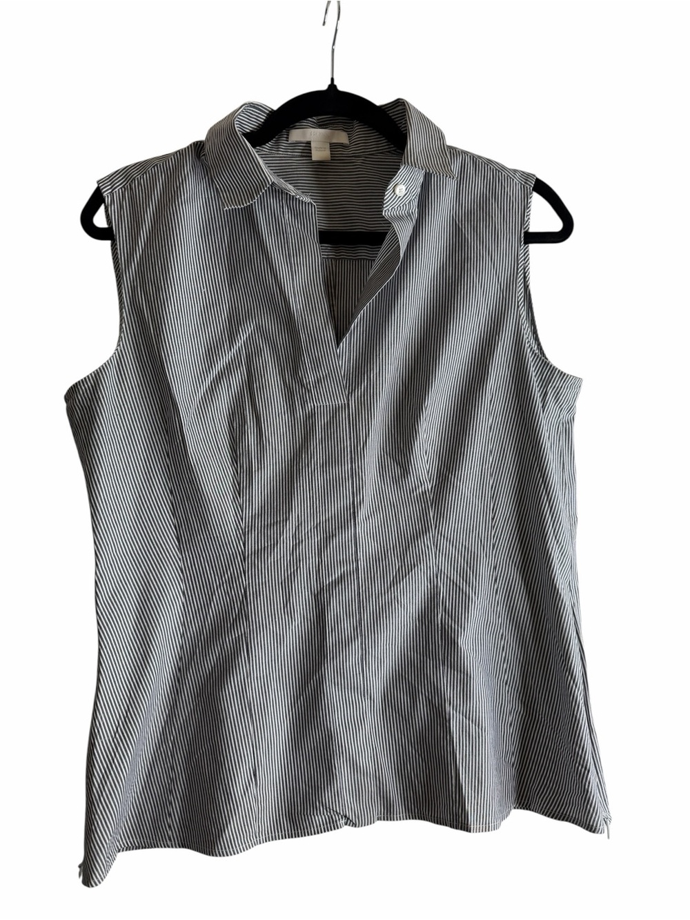 Boss Striped sleeveless button down - Black & White